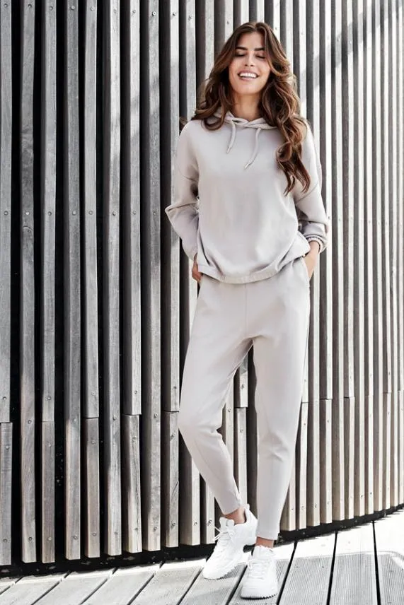 Sosandar Stone Super Slim RestDay Joggers With Pockets Women Loungewear