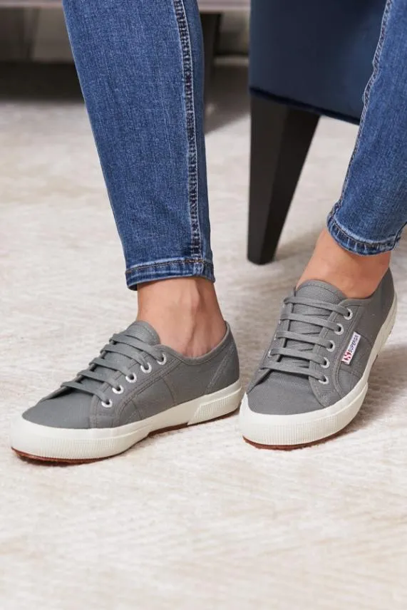 Sosandar Superga 2750 Classic Grey Canvas Trainers Grey Women Trainers 8211 Superga and Victoria