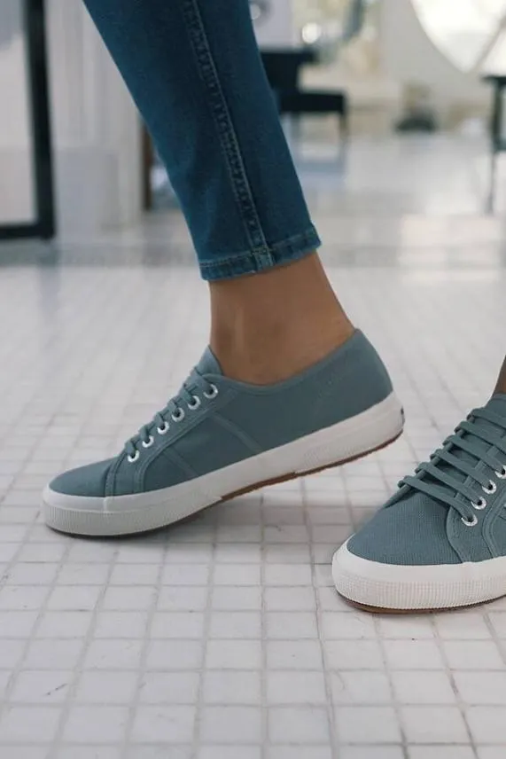 Sosandar Superga 2750 Classic Grey Canvas Trainers Grey Women Trainers 8211 Superga and Victoria