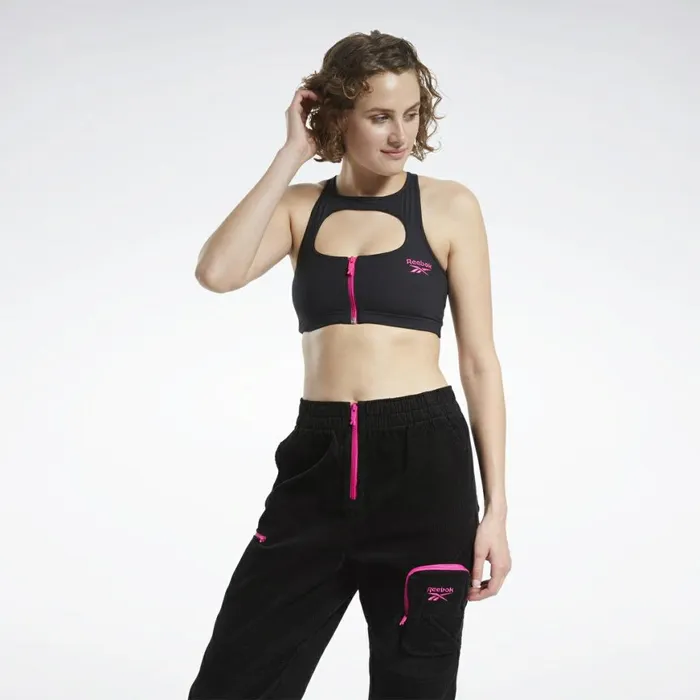 Sports Bras Womens Reebok Classics Fashion LowImpact Bra Black