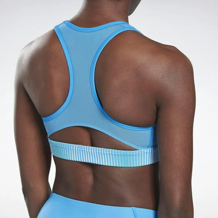 Sports Bras Womens Reebok Hero MediumImpact Racer Bra Horizon Blue