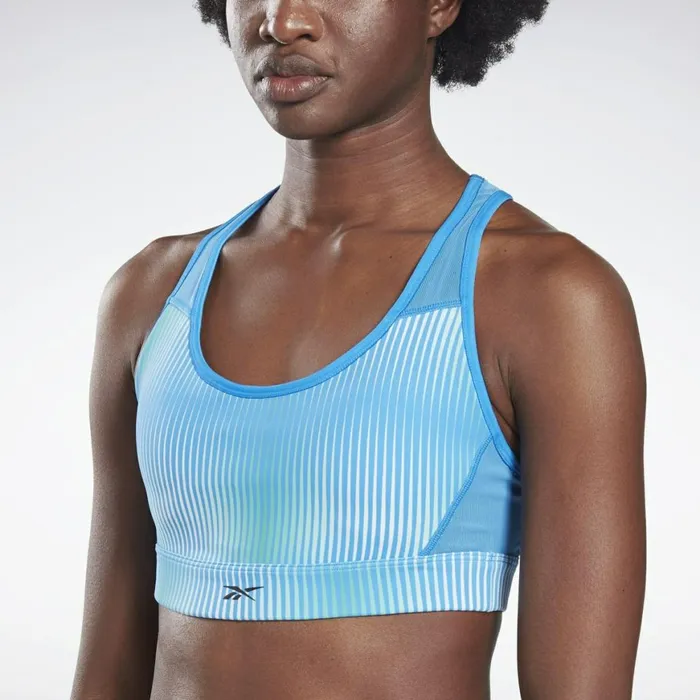 Sports Bras Womens Reebok Hero MediumImpact Racer Bra Horizon Blue