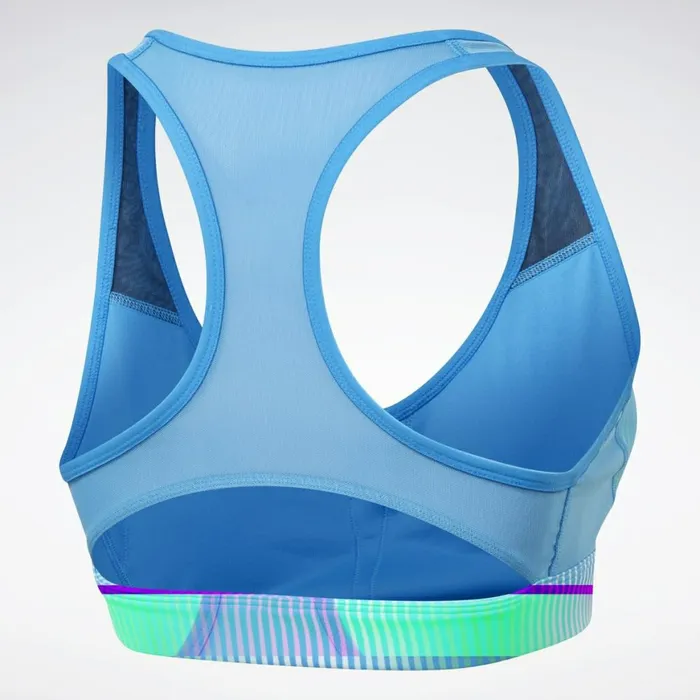 Sports Bras Womens Reebok Hero MediumImpact Racer Bra Horizon Blue