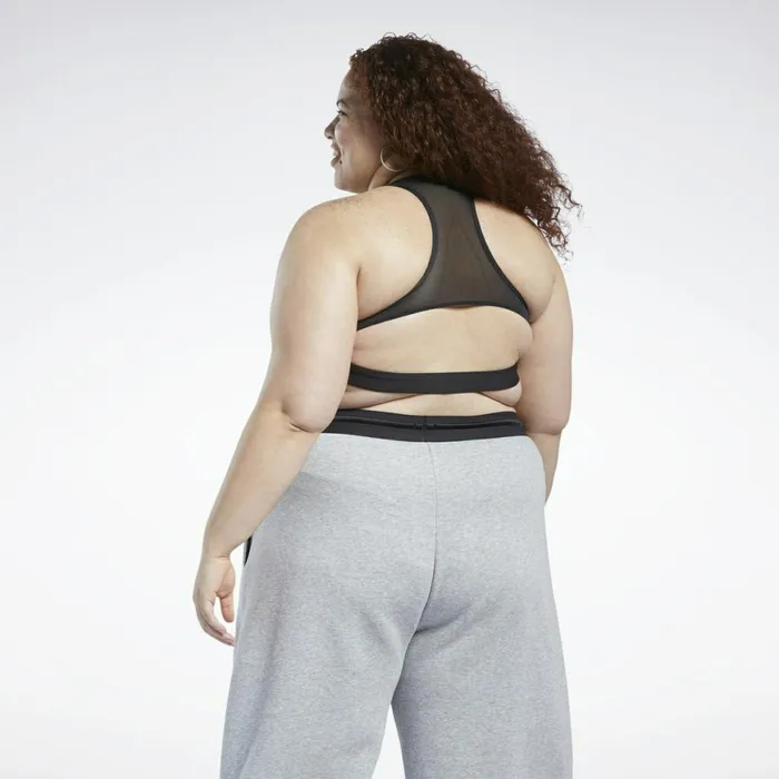 Sports Bras Womens Reebok Lux Racer MediumImpact Sports Bra Plus Size Black