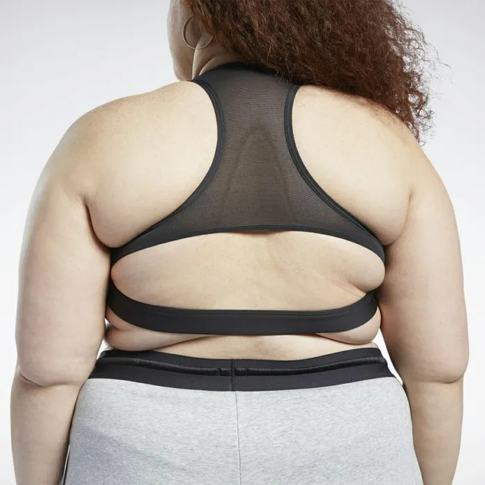 Sports Bras Womens Reebok Lux Racer MediumImpact Sports Bra Plus Size Black