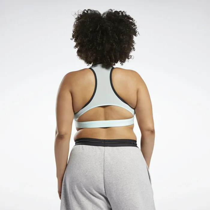 Sports Bras Womens Reebok Lux Racer MediumImpact Sports Bra Plus Size Digital Glow