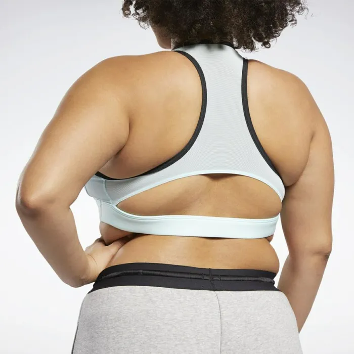 Sports Bras Womens Reebok Lux Racer MediumImpact Sports Bra Plus Size Digital Glow