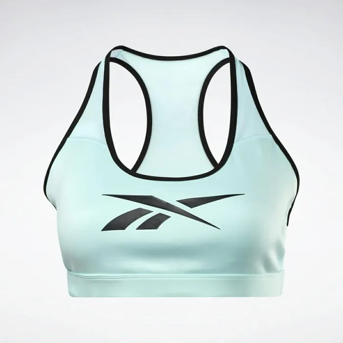 Sports Bras Womens Reebok Lux Racer MediumImpact Sports Bra Plus Size Digital Glow