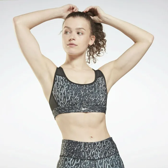 Sports Bras Womens Reebok Lux Racer Padded Sports Bra Black