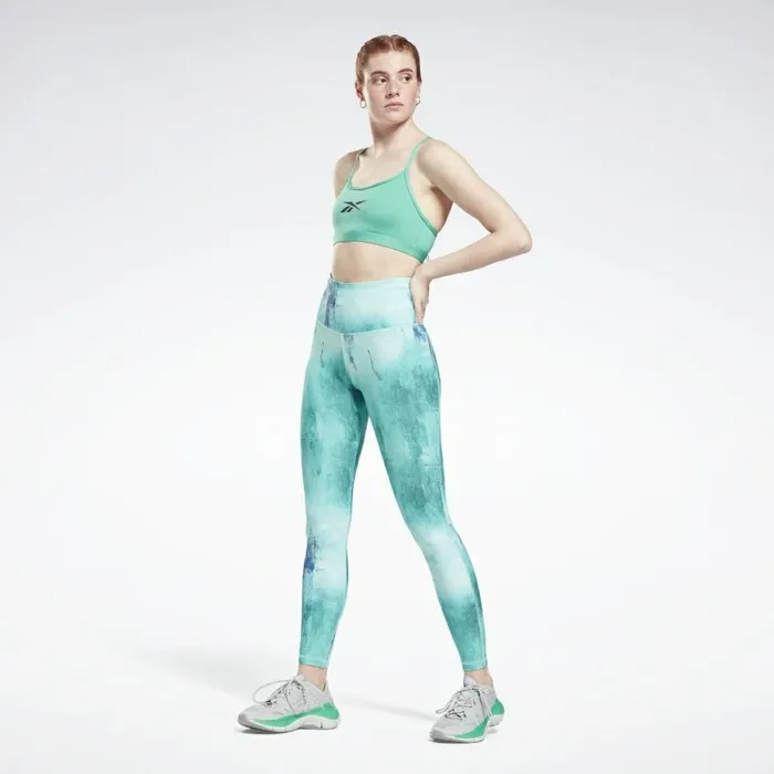 Sports Bras Womens Reebok Lux Skinny Strap Sports Bra Future Teal
