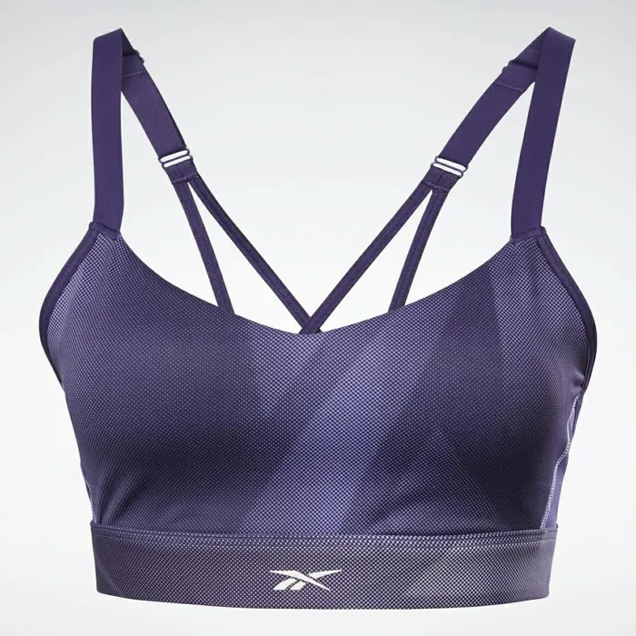 Sports Bras Womens Reebok Lux Strappy Bra Dark Orchid