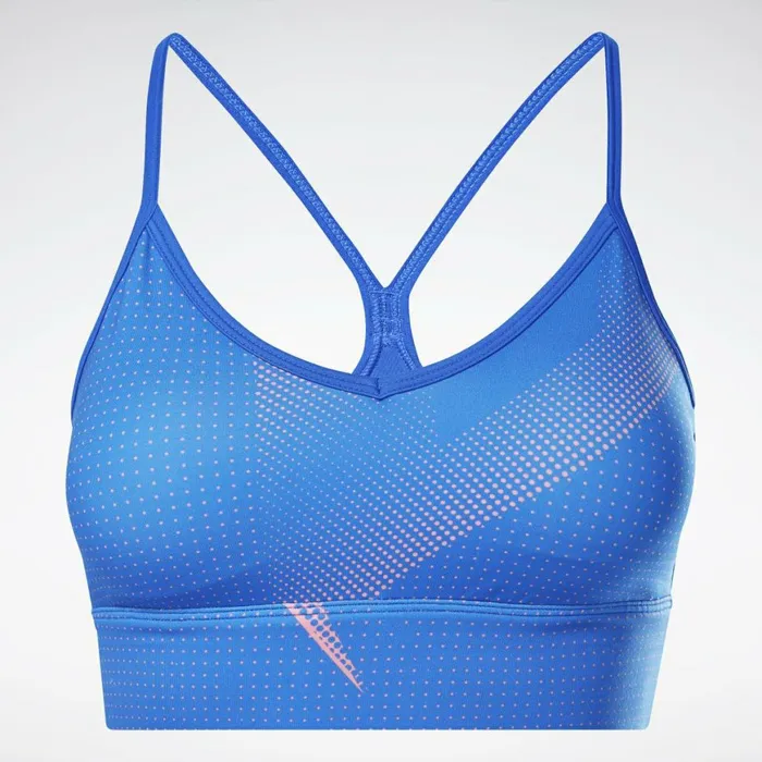 Sports Bras Womens Reebok MYT Printed Sports Bra Court Blue