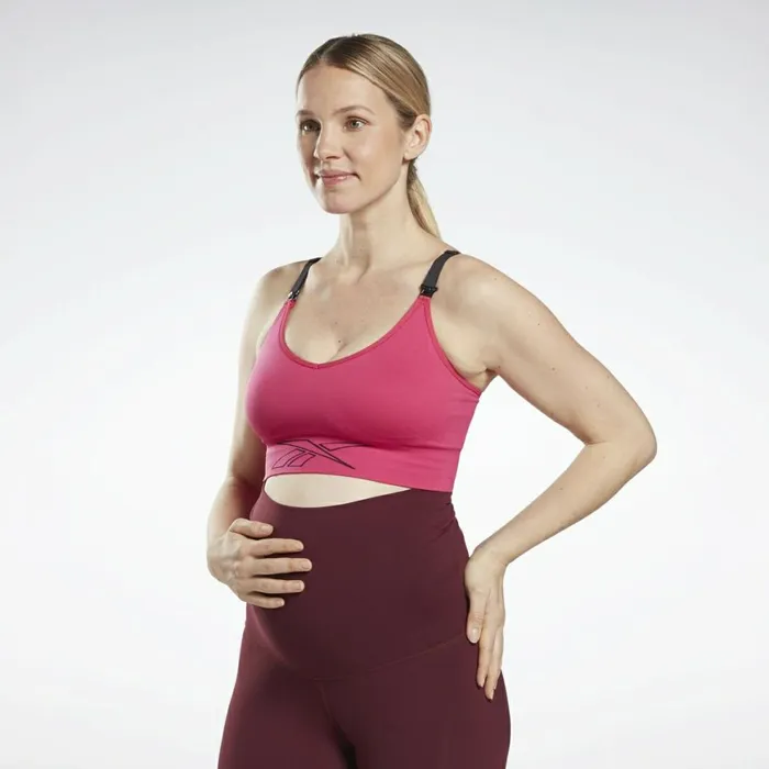 Sports Bras Womens Reebok Nursing Sports Bra Pursuit Pink