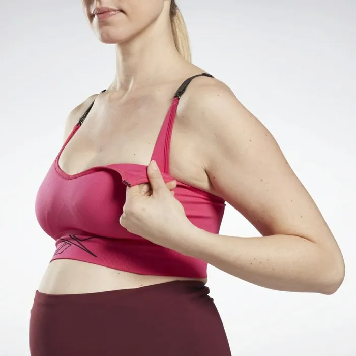 Sports Bras Womens Reebok Nursing Sports Bra Pursuit Pink