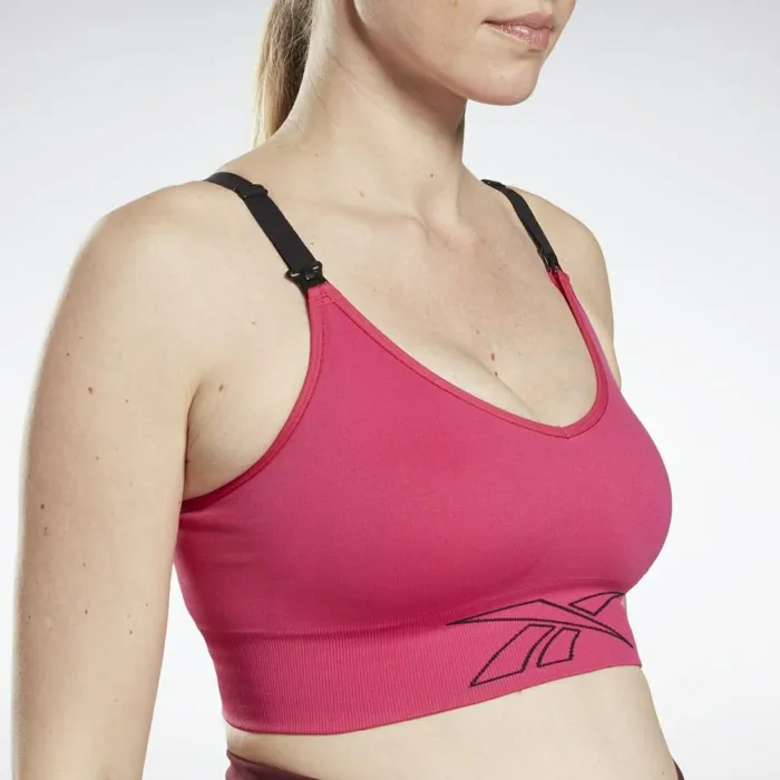Sports Bras Womens Reebok Nursing Sports Bra Pursuit Pink
