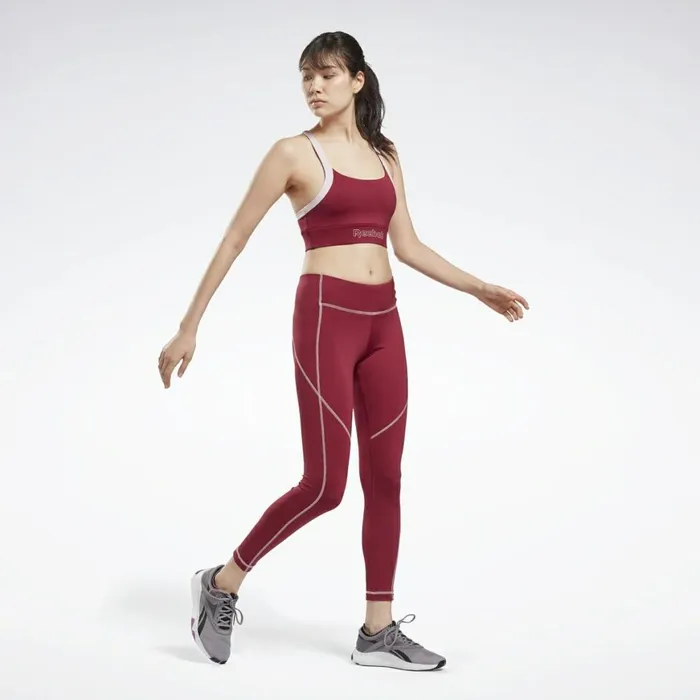 Sports Bras Womens Reebok Piping Bralette Punch Berry