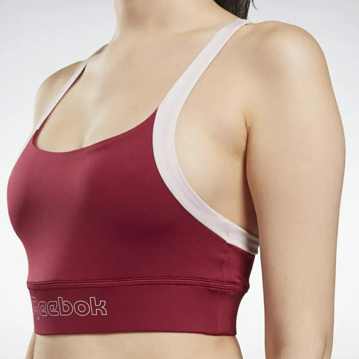 Sports Bras Womens Reebok Piping Bralette Punch Berry