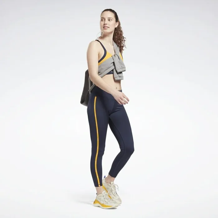Sports Bras Womens Reebok Piping Bralette Semi Solar Gold
