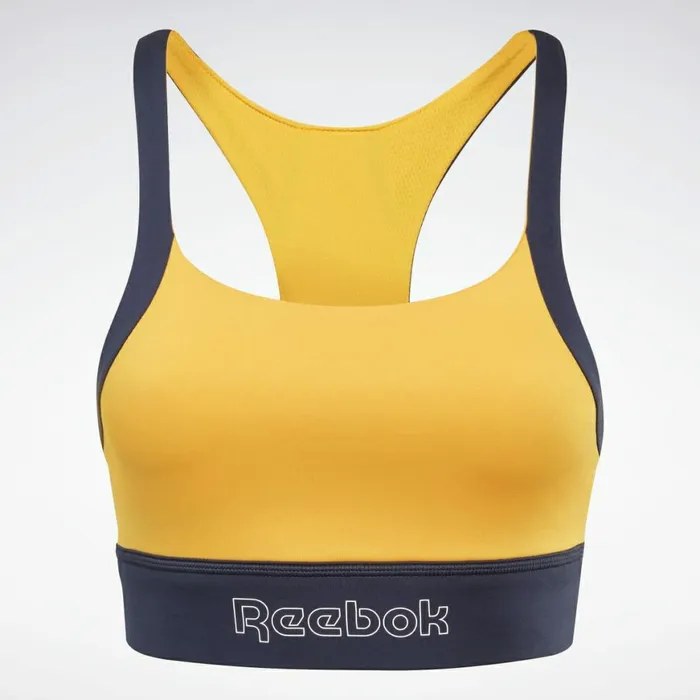 Sports Bras Womens Reebok Piping Bralette Semi Solar Gold