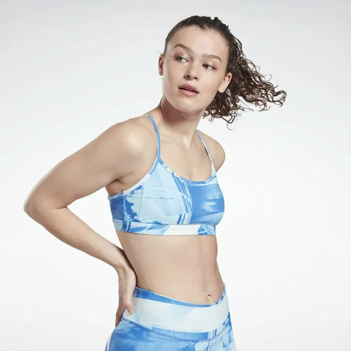 Sports Bras Womens Reebok Skinny Sports Bra Court Blue
