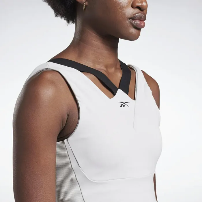 Sports Bras Womens Reebok Studio MediumImpact Bra Porcelain