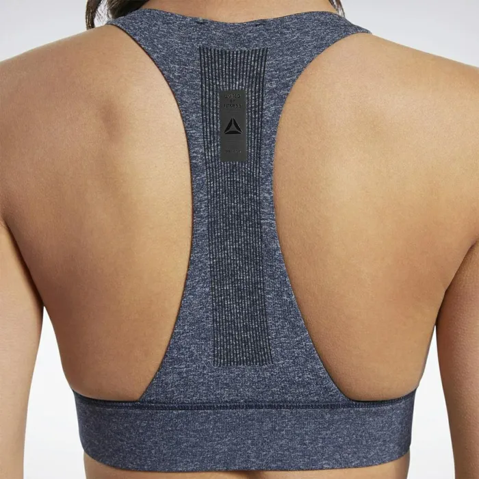 Sports Bras Womens Reebok United By Fitness Myoknit Seamless MediumImpact Bra Vector Navy
