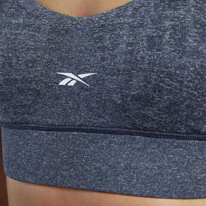 Sports Bras Womens Reebok United By Fitness Myoknit Seamless MediumImpact Bra Vector Navy