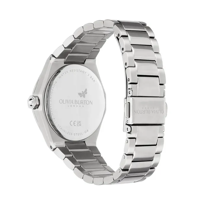Sports Luxe Watches Women Olivia Burton 33mm Hexa Blush and Silver Bracelet Watch