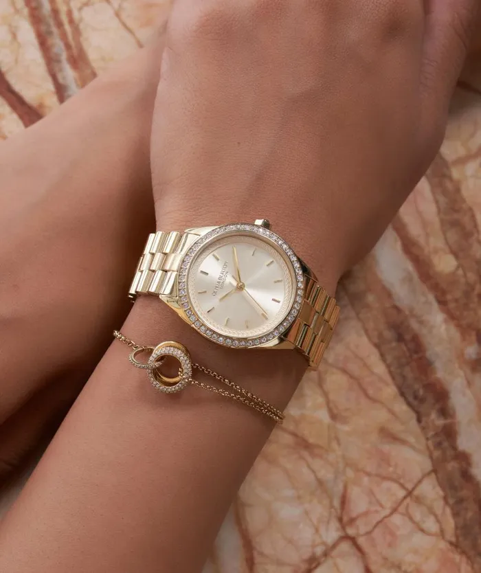 Sports Luxe Watches Women Olivia Burton 34mm Bejewelled Gold Bracelet Watch