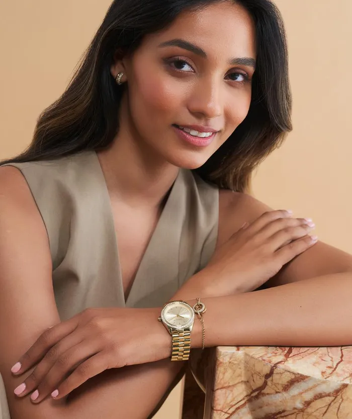 Sports Luxe Watches Women Olivia Burton 34mm Bejewelled Gold Bracelet Watch