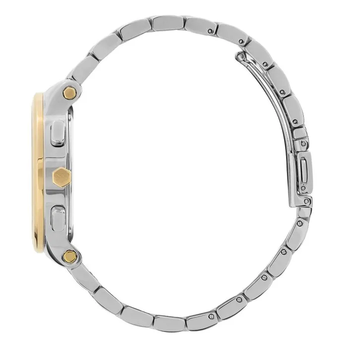 Sports Luxe Watches Women Olivia Burton 38mm MultiFunction Metallic White and Two Tone Bracelet Watch