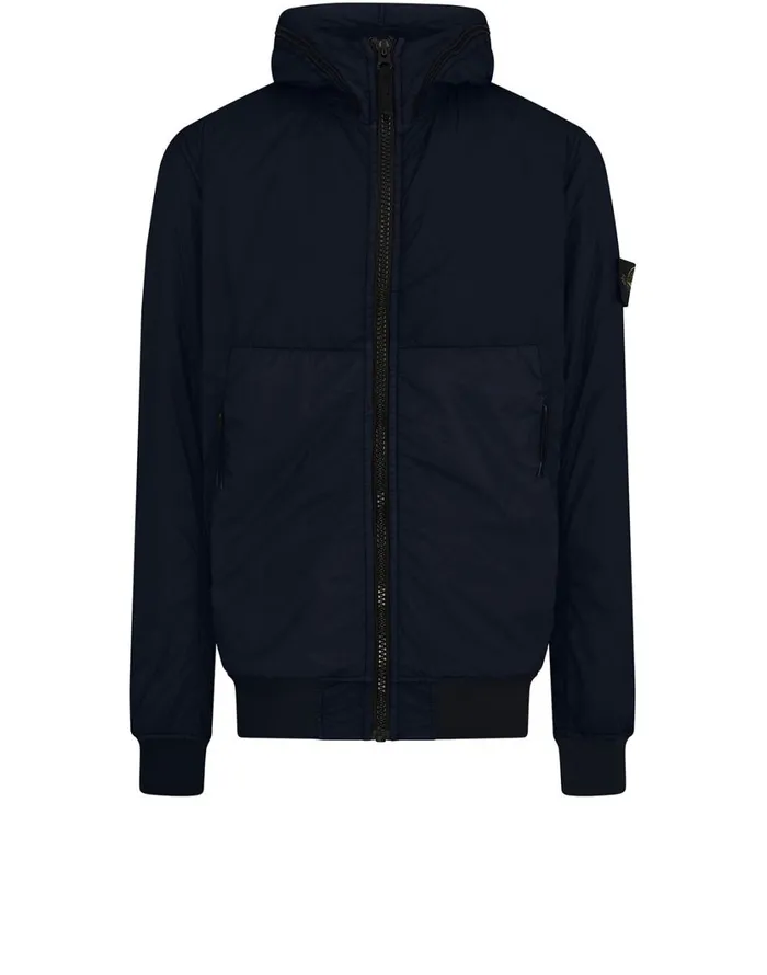Stone Island Coats 038 Jackets 40423 Garment Dyed Crinkle Reps Ny With PrimaloftTc Hooded Blouson In Navy 8211 Mens Stone Island Coats 038 Jackets 40423 Garment Dyed Crinkle Reps Ny With PrimaloftTc Hooded Blouson In Navy 8211 Mens