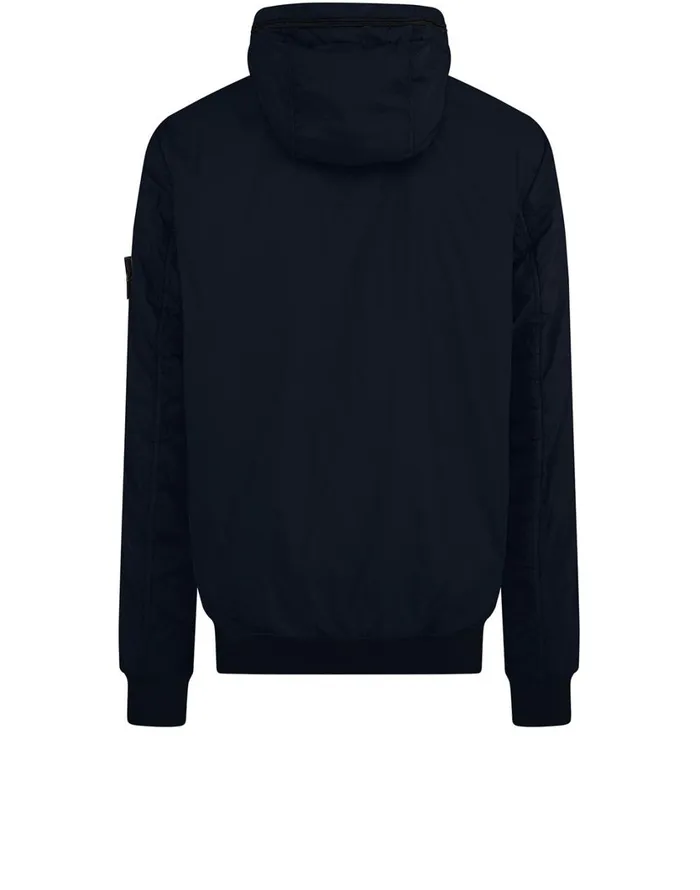 Stone Island Coats 038 Jackets 40423 Garment Dyed Crinkle Reps Ny With PrimaloftTc Hooded Blouson In Navy 8211 Mens