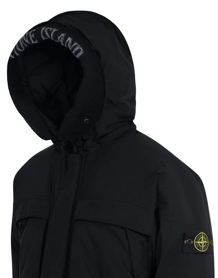 Stone Island Coats 038 Jackets 40626 Micro Reps Down Hooded Jacket In Black 8211 Mens