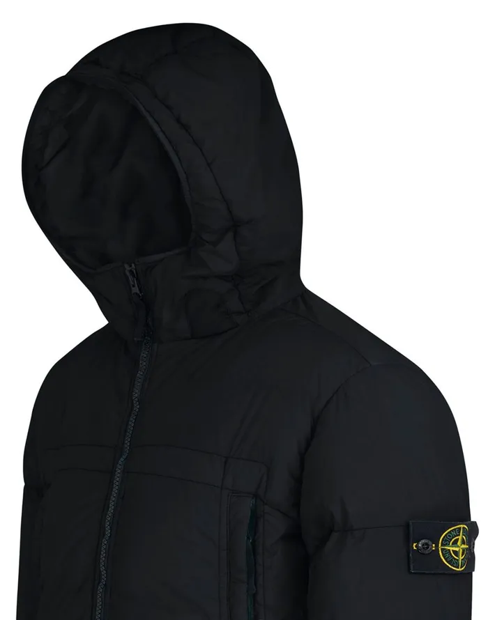 Stone Island Coats 038 Jackets 40723 Garment Dyed Crinkle Rep Ny Real Down Jacket In Black 8211 Mens