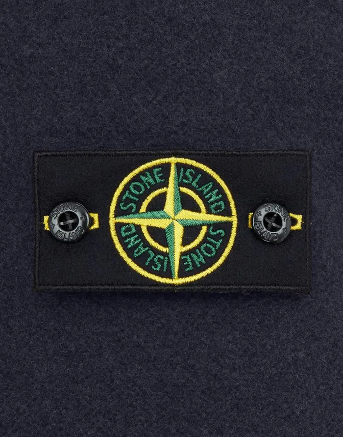 Stone Island Coats 038 Jackets 41852 Panno Jacquard Peacoat In Marine Blue 8211 Mens