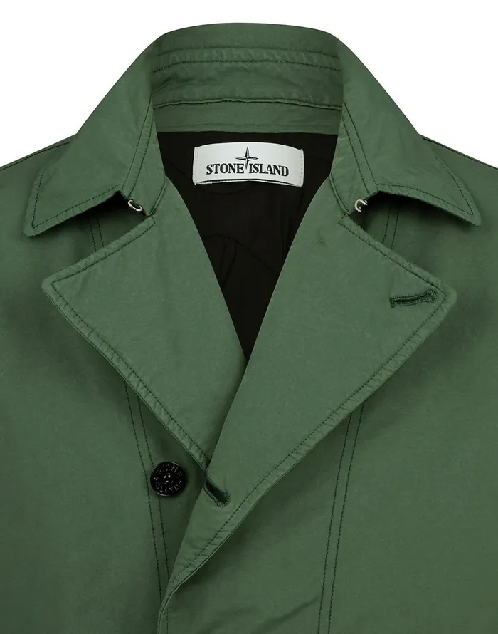 Stone Island Coats 038 Jackets 42149 DavidTc With Primaloft Insulation Technology Short Trench Coat In Dark Forest 8211 Mens