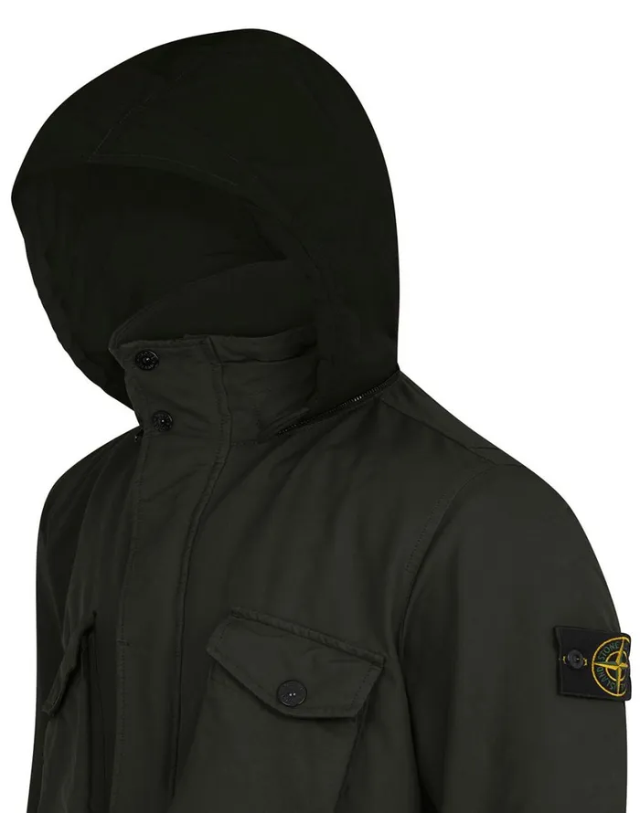Stone Island Coats 038 Jackets 42549 DavidTc Concealable Hood Jacket In Dark Forest 8211 Mens