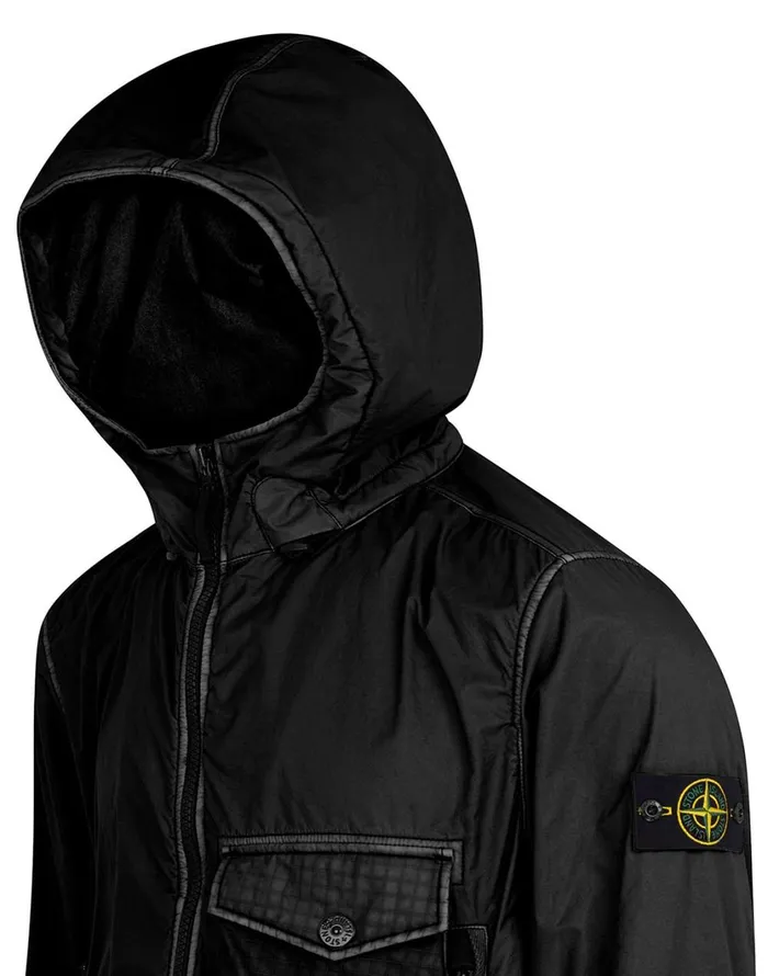 Stone Island Coats 038 Jackets 43035 Lamy Flock Hooded Jacket In Black 8211 Mens