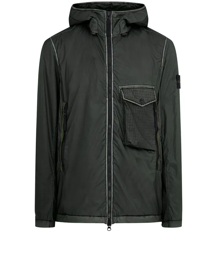 Stone Island Coats 038 Jackets 43035 Lamy Flock Hooded Jacket In Dark Forest 8211 Mens Stone Island Coats 038 Jackets 43035 Lamy Flock Hooded Jacket In Dark Forest 8211 Mens