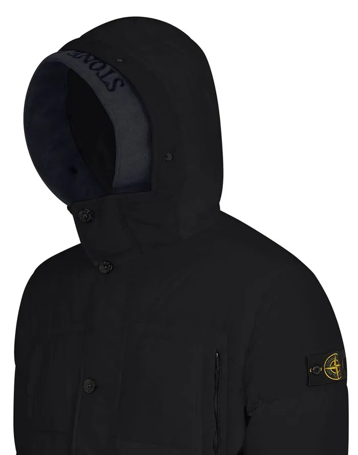 Stone Island Coats 038 Jackets 70123 Garment Dyed Crinkle Reps Ny Down Jacket In Black 8211 Mens