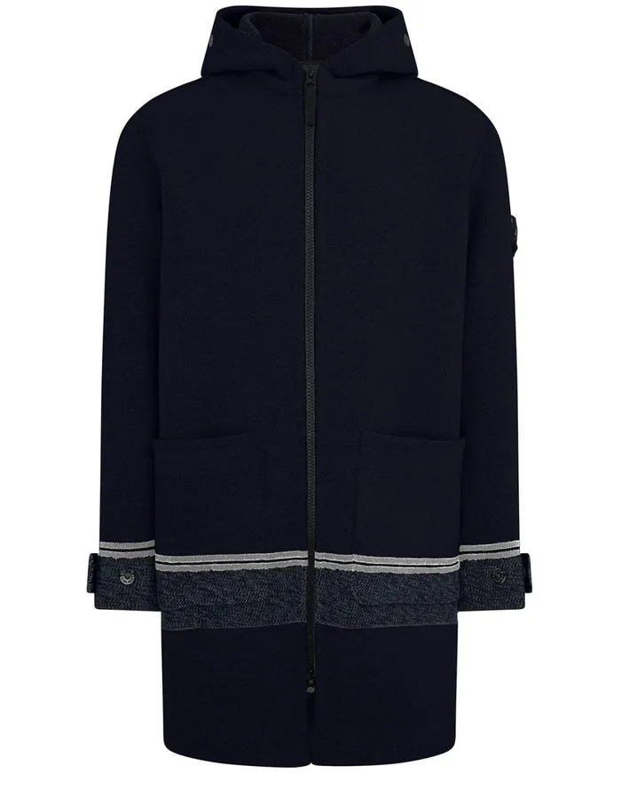 Stone Island Coats 038 Jackets 71252 Panno Jacquard Duffle Coat In Marine Blue 8211 Mens Stone Island Coats 038 Jackets 71252 Panno Jacquard Duffle Coat In Marine Blue 8211 Mens