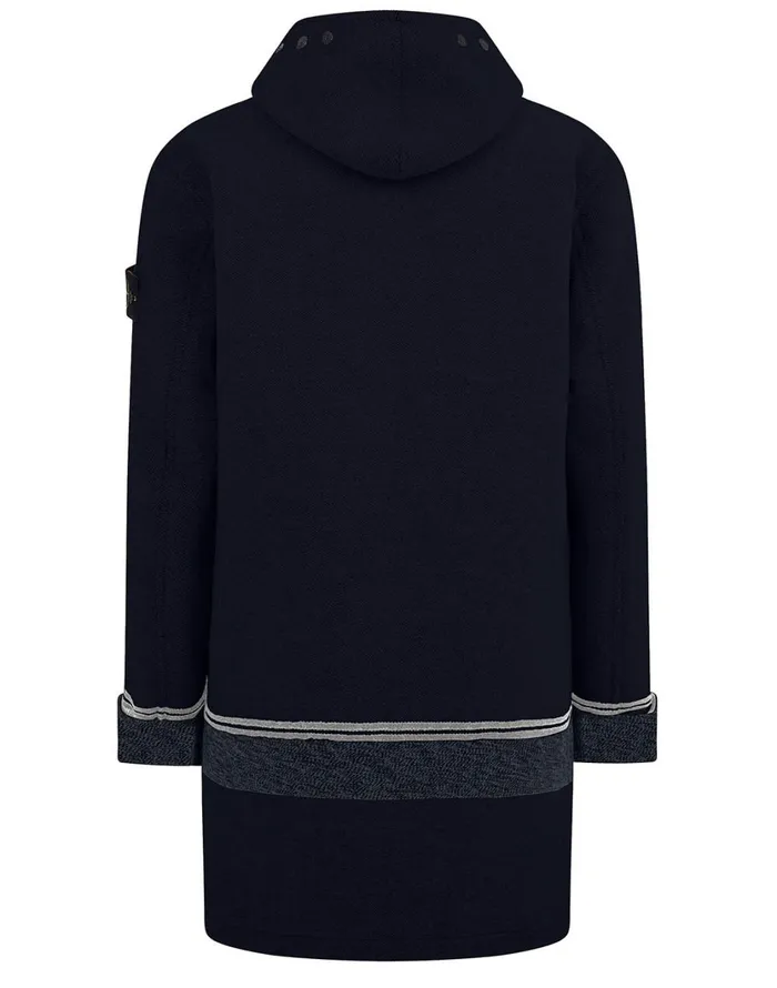 Stone Island Coats 038 Jackets 71252 Panno Jacquard Duffle Coat In Marine Blue 8211 Mens
