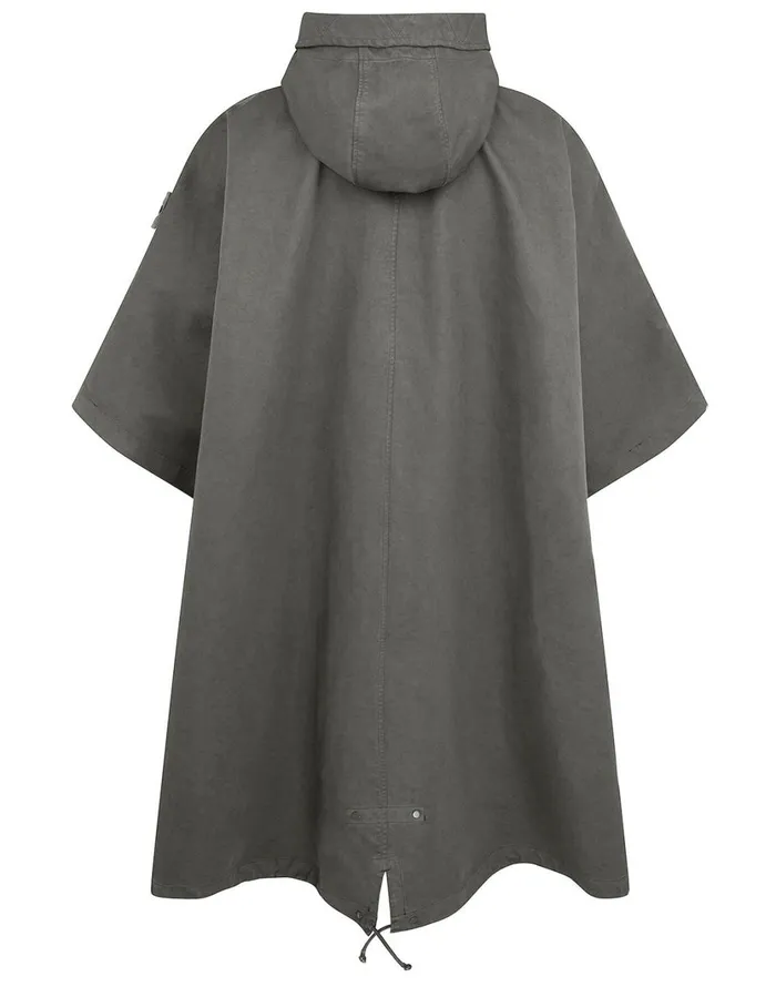 Stone Island Coats 038 Jackets 717F1 Raso Gommato Double Ghost Piece Hooded Cape In Smoky Grey 8211 Mens