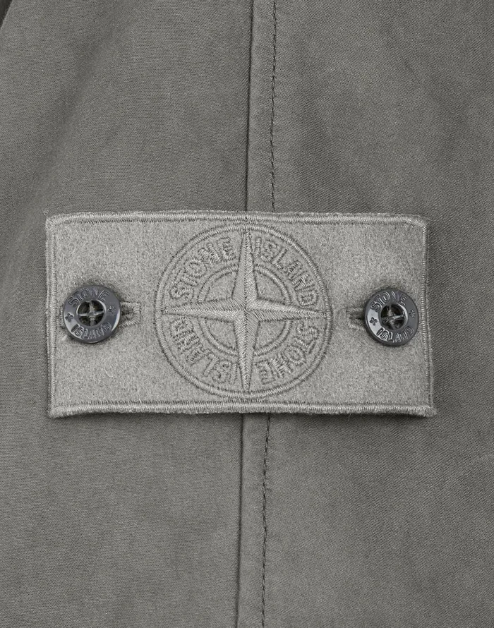 Stone Island Coats 038 Jackets 717F1 Raso Gommato Double Ghost Piece Hooded Cape In Smoky Grey 8211 Mens