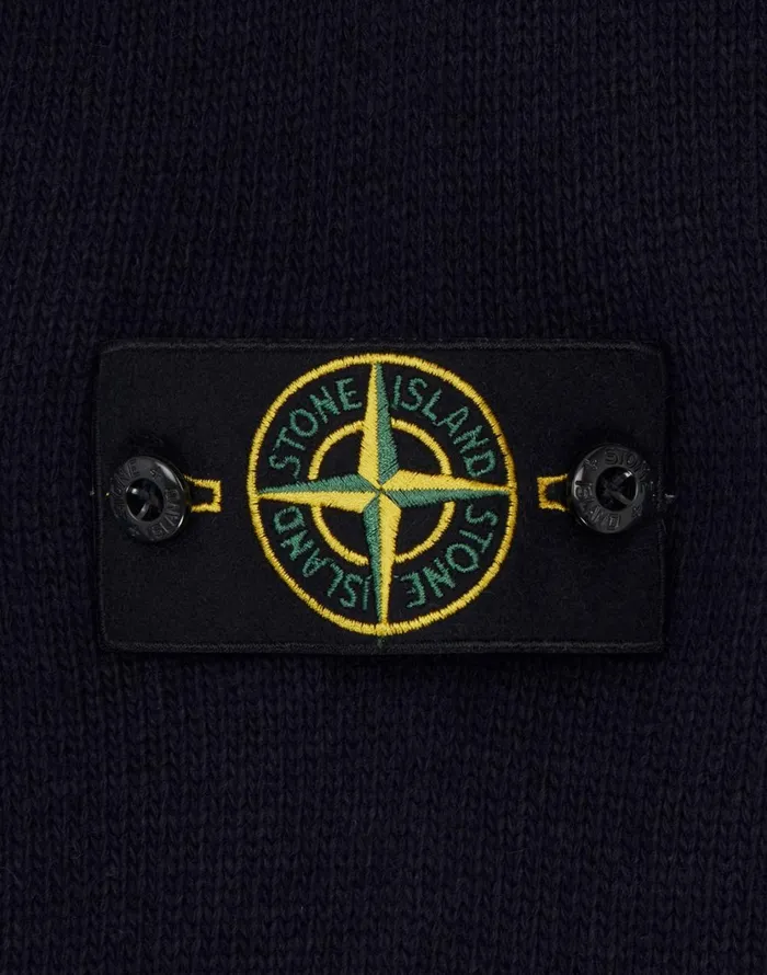 Stone Island Knitwear 505A3 Lambswool Crewneck Knit In Navy 8211 Mens