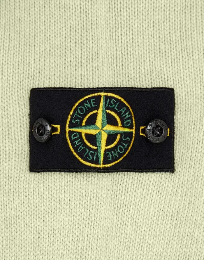 Stone Island Knitwear 506A3 Hooded Knitted Cardigan In Butter 8211 Mens