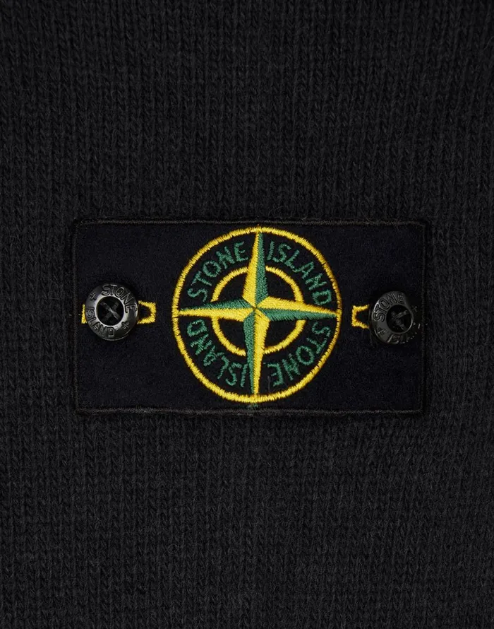 Stone Island Knitwear 507A3 Hooded Jumper In Black 8211 Mens