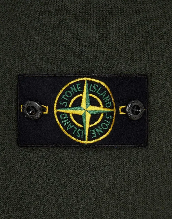 Stone Island Knitwear 513A1 Knitted Cardigan In Dark Forest 8211 Mens