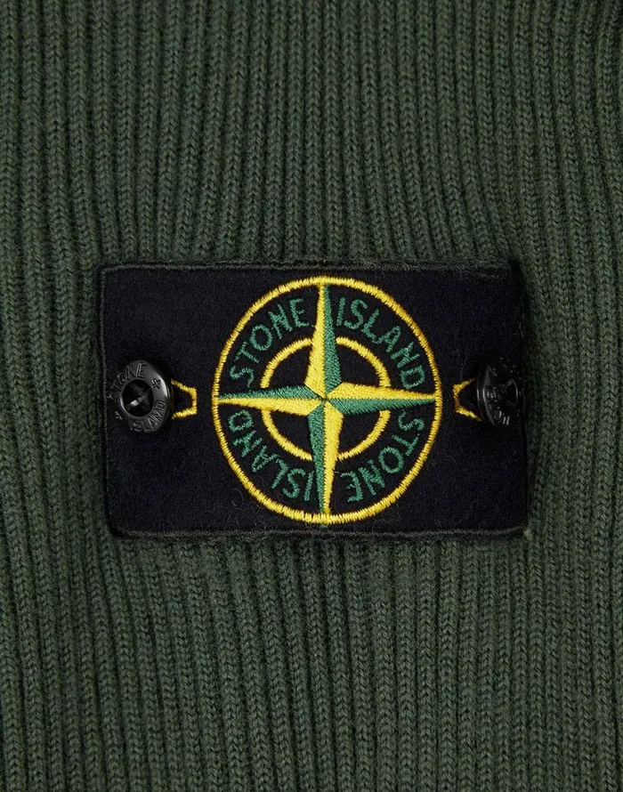 Stone Island Knitwear 522C2 Turtleneck Jumper In Dark Forest 8211 Mens